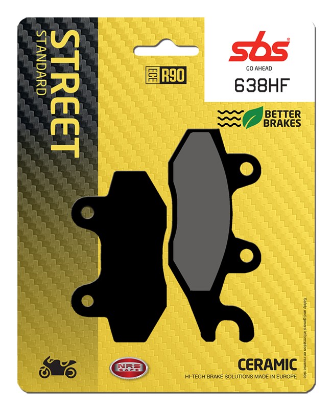 SBS brake pads KH165 / KH215 street standart ceramic colour black (638HF)